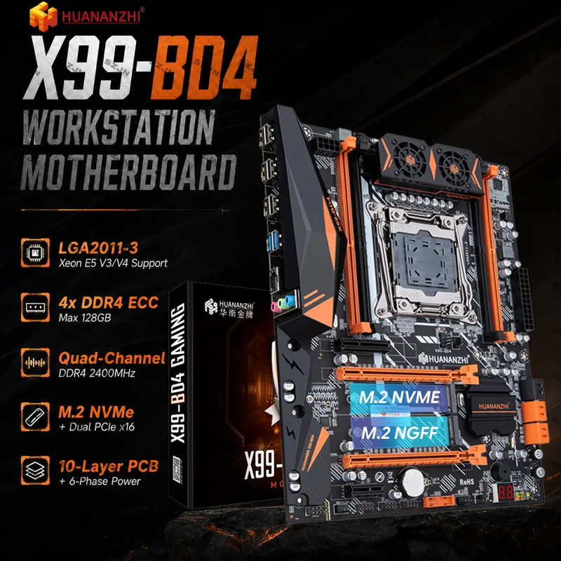 Pc Gaming Itx - HUANANZHI X99-BD4 X99 マザーボード LGA2011-3 Xeon