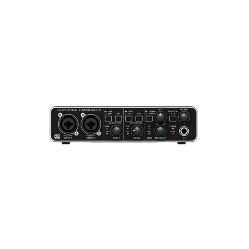 Sound Card Usb - 外部サウンドカード録音 2x4、24ビット/192kHz USBオーディオ/MIDIインターフェース Midasマイクプリアンプ搭載 UMC204HD