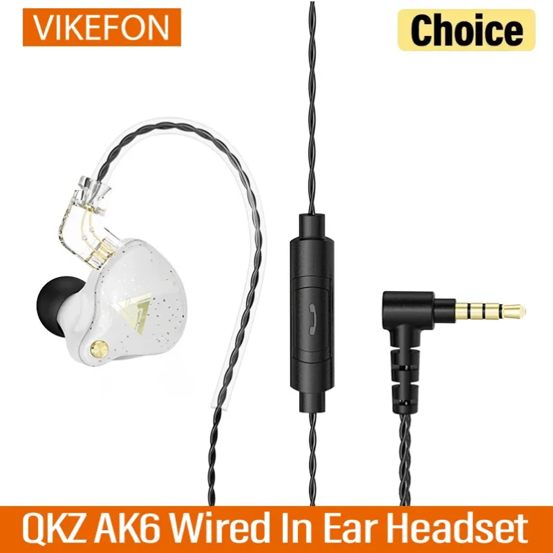 Pc Gaming Earphones - QKZ AK6 銅ドライバー有線イヤホンイヤーフックデザイン HiFi 低音ノイズ分離イヤホンマイク付きスポーツ PC