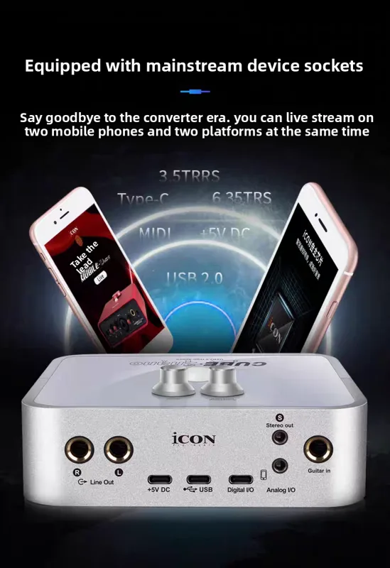 Sound Card Usb - ハイエンドUSB外付けコンピューターサウンドカードセット、カラオケ録音スタジオ機器用
