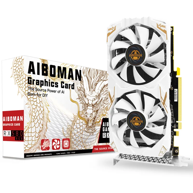 Pc Gaming Graphics Card - AIBOMAN ビデオカード AMD RX580 8 ギガバイトグラフィックスカード
