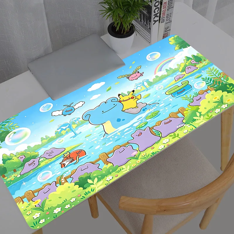 Pc Gaming Keyboard - マウスパッドポケモンピカチュウアニメ耐久性のある大型 XXL PC デスクマットゲーマーオフィスカーペットキーボードテーブルゲームアクセサリーマウスパッド