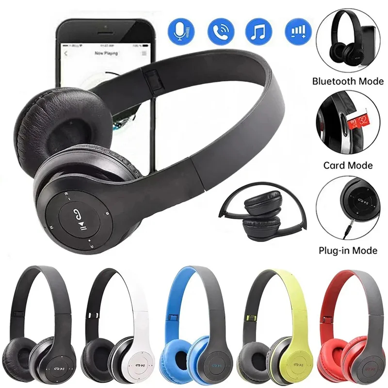 Pc Gaming Earphones - Bluetooth ヘッドセットワイヤレスイヤホンオーバーイヤー HiFi ステレオヘッドフォンノイズリダクションスポーツゲーム用マイク付き iPhone Xiaomi