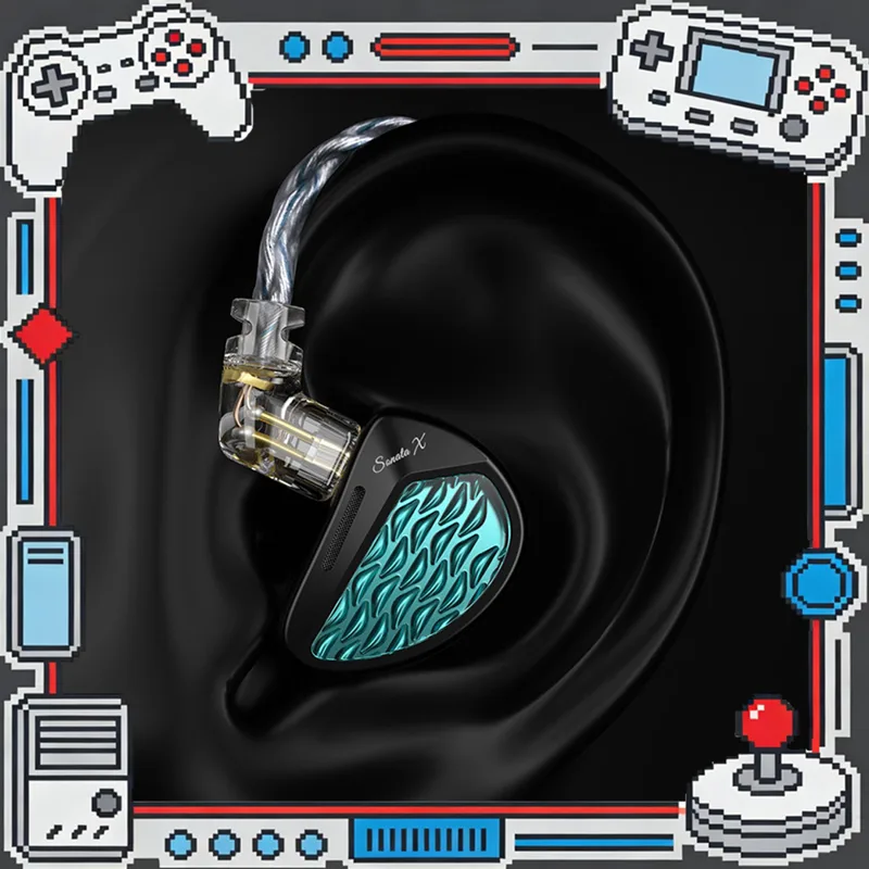 Pc Gaming Earphones - KZ Sonata X インイヤーモニターイヤホン フラッグシップHiFi 調整可能な音響構造