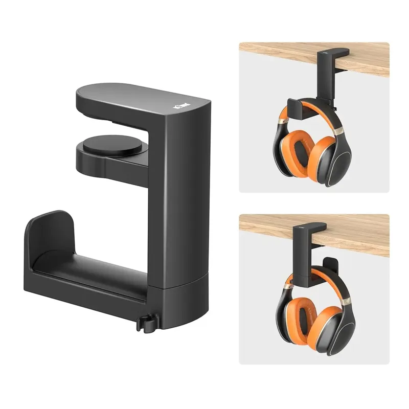 Pc Gaming Earphones - 360 ° 回転ヘッドセット,アルミホルダー,ヘッドセットスタンド,ゲーミングヘッドセット,デスク,フック,電話コントローラー
