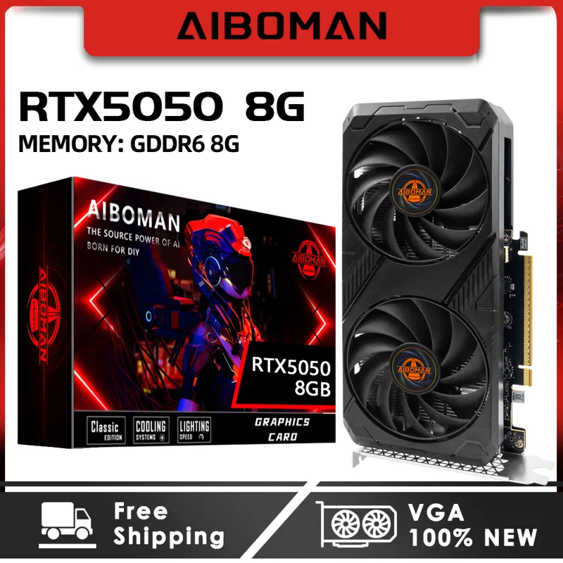 Pc Gaming Graphics Card - AIBOMAN RTX5050 8GB グラフィックカード GDDR6 5NM