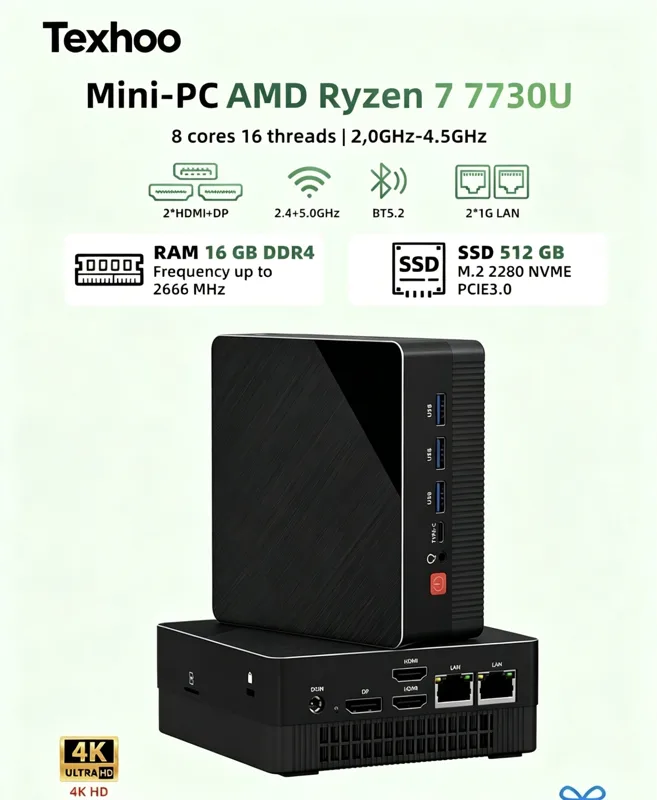 Pc Gaming Ryzen 7 - Texhoo ミニ PC AMD Ryzen 7