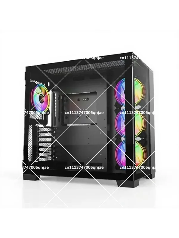 Pc Gaming Itx - SAMA 360mmラジエーターガラスフロントPCケースタワーATX Micro ATX Mini ITX強化ガラスゲーミングコンピューターケース