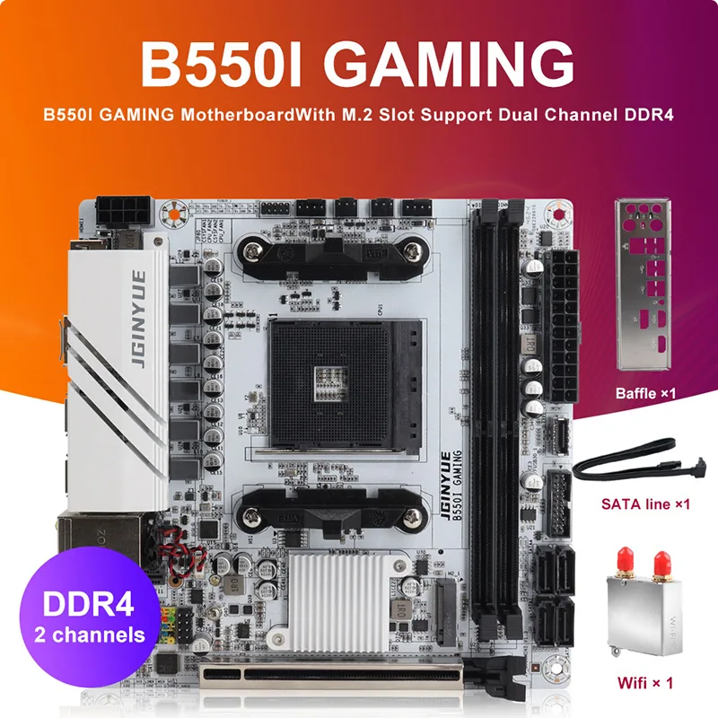 Pc Gaming Itx - JINGYUE B550I ゲーミングマザーボード AM4 PCIe 4.0