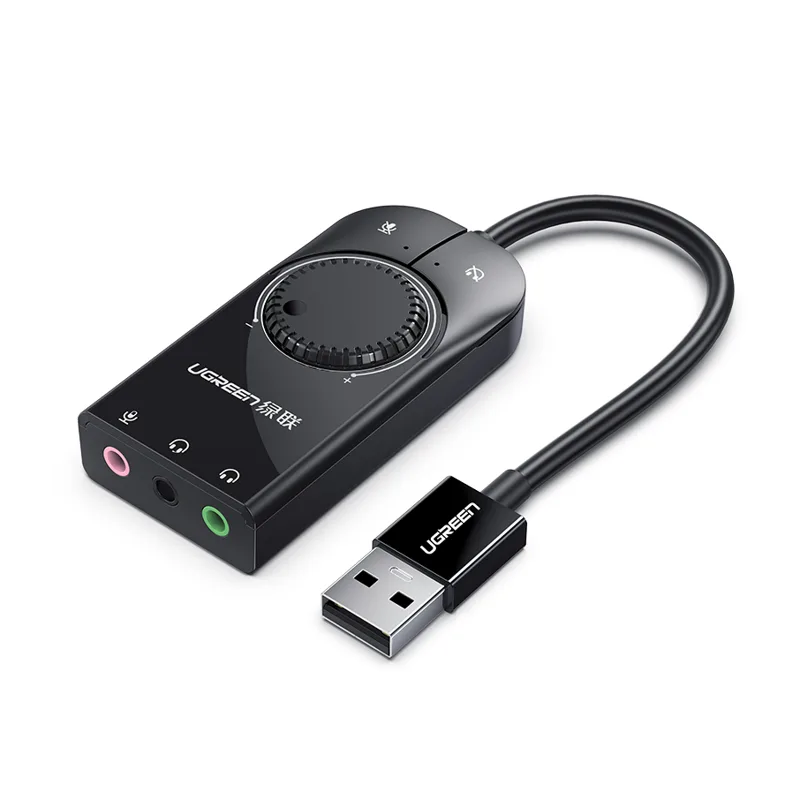 Sound Card Usb - UGREEN USBサウンドカード 外付けサウンドカード 音量調節付き USB -