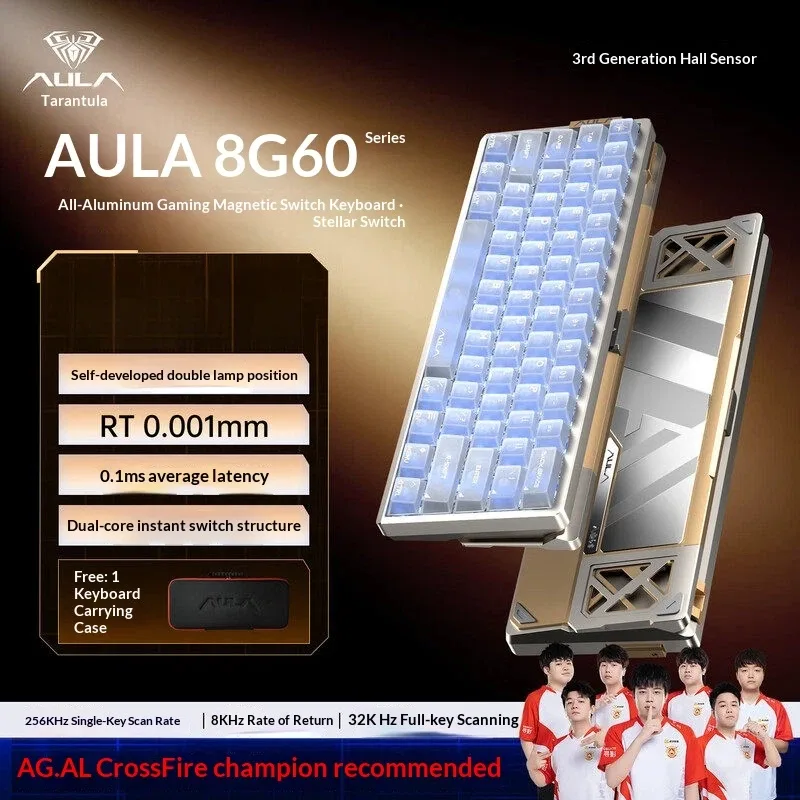 Pc Gaming Fullset - Aula Ag60 磁気軸メカニカルキーボード フルアルミ有線カスタムeスポーツゲーミングホールセンサー 低遅延 PC用