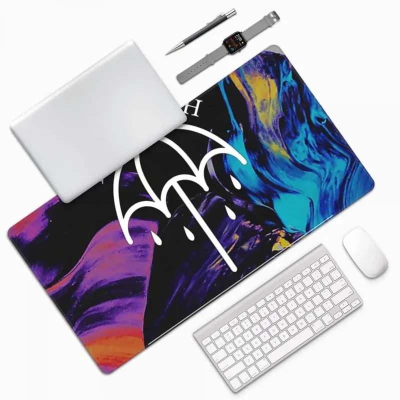 Pc Gaming Umbrella - スプラッシュ Bmth 傘型大型マウスパッドコンピュータキーボードマウスマットゲーム PC ラップトップデスクマットオフィスアクセサリーテーブルマット