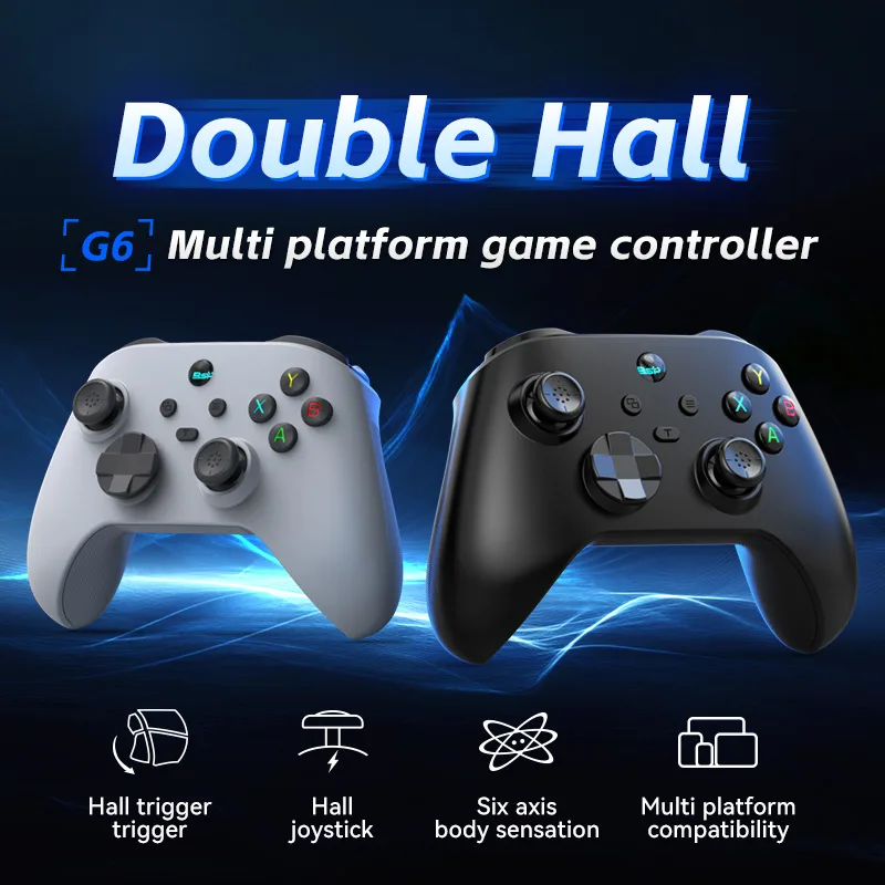 Pc Gaming Victus - Nintendo Switch Pro, PC, Android,iOS用の6軸体性感覚トリガーを備えたワイヤレスゲームパッド,Bluetooth 5.3,トライモード