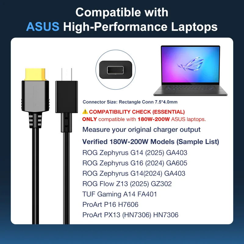 200W 260W ノートパソコン充電器 Asus ROG  - Pc Gaming Asus のレビューと価格