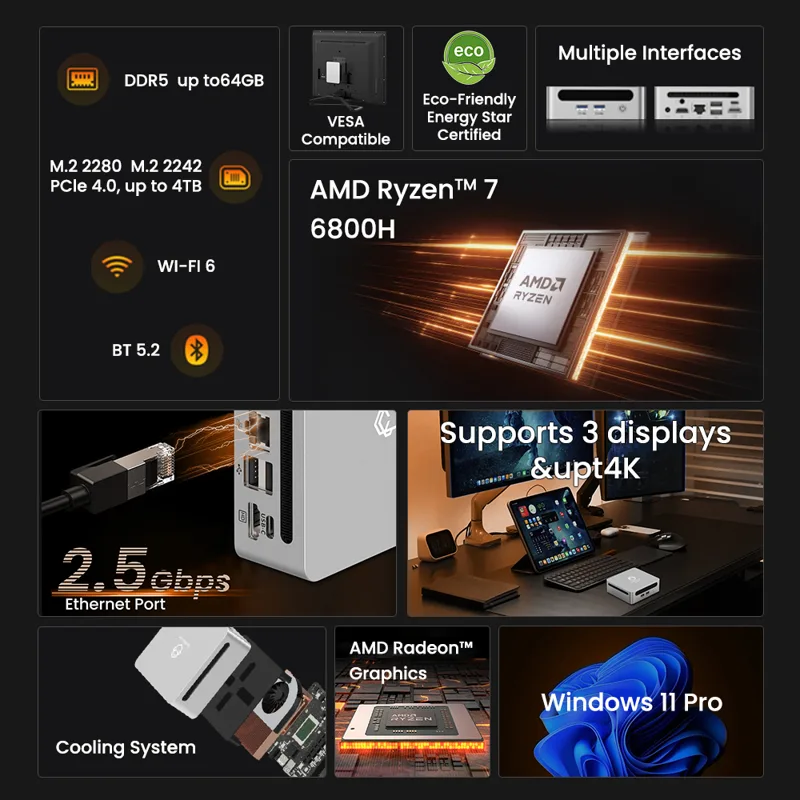 Windows 11 DDR5 6400Mhz WIFI6  - Pc Gaming Ryzen 7 のレビューと価格
