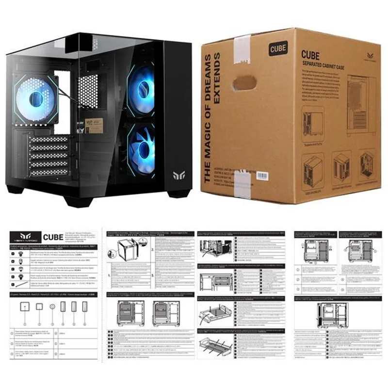 マジックキューブMATXハイスタイルケース、三面ガラスサイド - Pc Gaming Itx のレビューと価格
