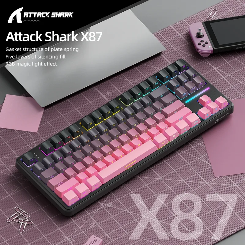 Attack Shark X87 マクロドライブゲーミングキ - Pc Gaming Keyboard のレビューと価格