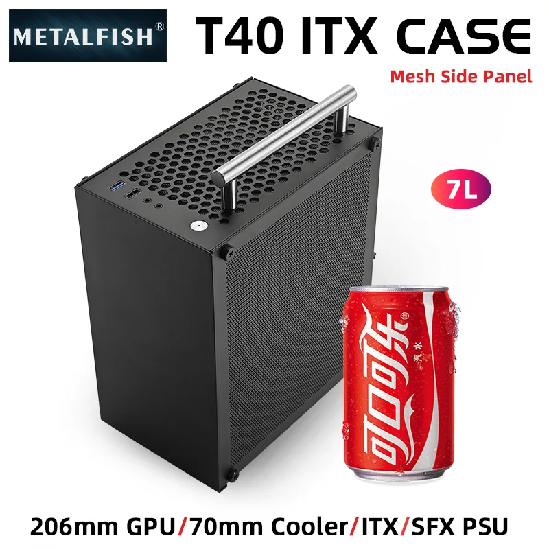 METALFISH T40 Mini ITX ブラックケース - Pc Gaming Itx のレビューと価格
