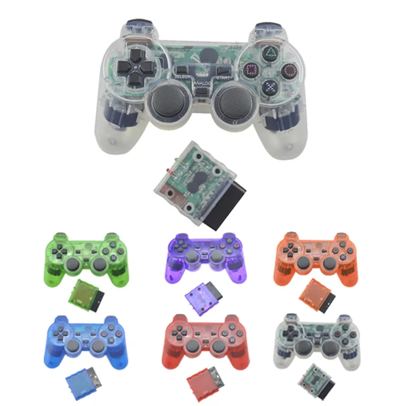 透明色ワイヤレスゲームパッド PS2 2.4 グラム振動ジョ - Joystick Pc Gaming のレビューと価格