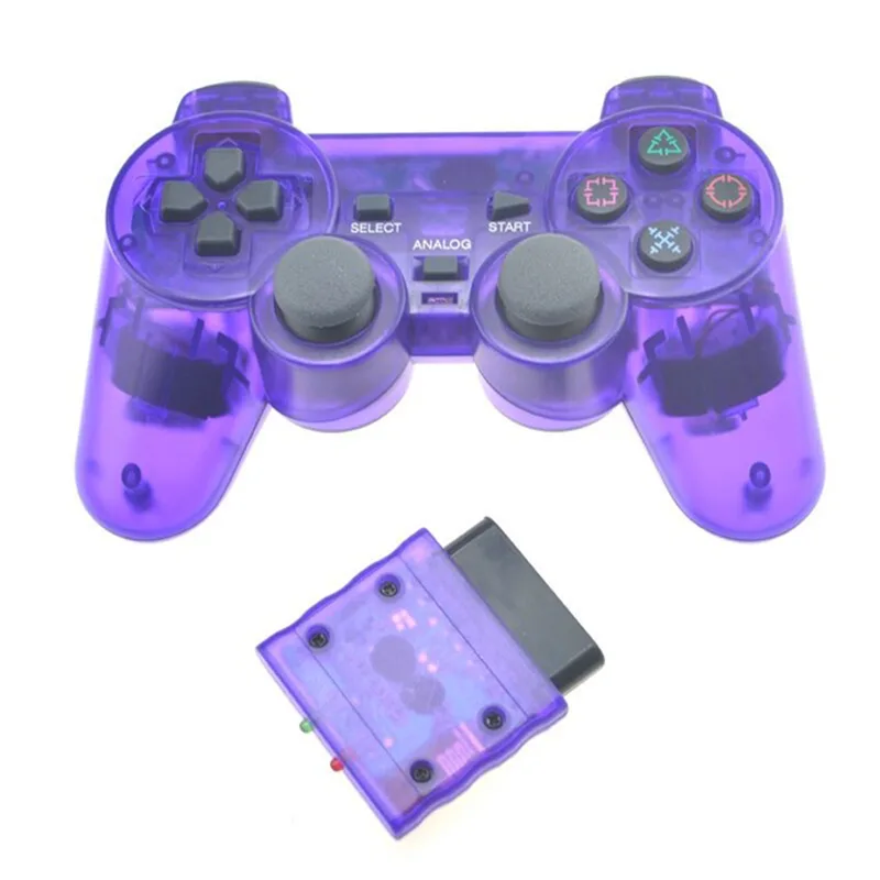 透明色ワイヤレスゲームパッド PS2 2.4 グラム振動ジョ - Joystick Pc Gaming のレビューと価格