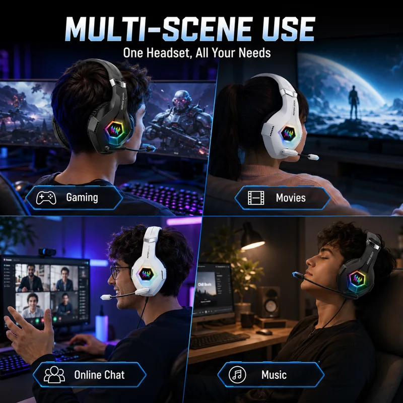 GS450 有線ゲーミングヘッドセット RGB LED ヘッ - Pc Gaming Earphones のレビューと価格