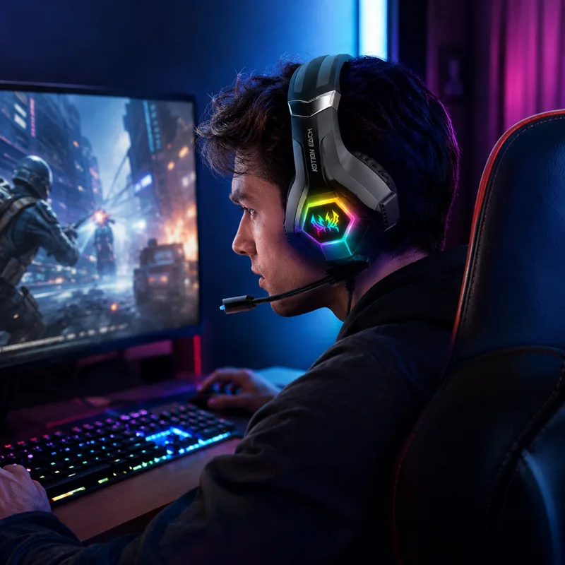 GS450 有線ゲーミングヘッドセット RGB LED ヘッ - Pc Gaming Earphones のレビューと価格
