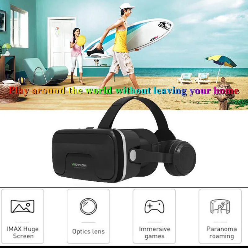 オリジナル仮想現実 VR メガネボックスステレオ 3D ビデ - Vr Headset Pc のレビューと価格