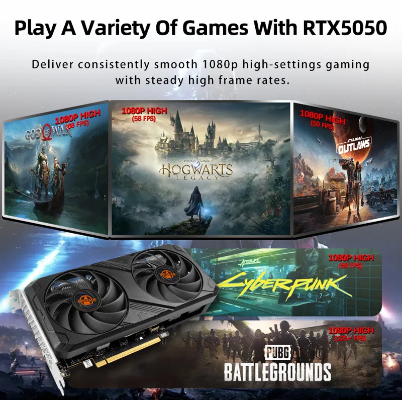 AIBOMAN RTX5050 8GB グラフィックカード  - Pc Gaming Graphics Card のレビューと価格