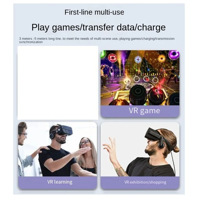Quest2/3用16FTLinkケーブル、高速データ転送充 - Pc Gaming Vr Headset のレビューと価格