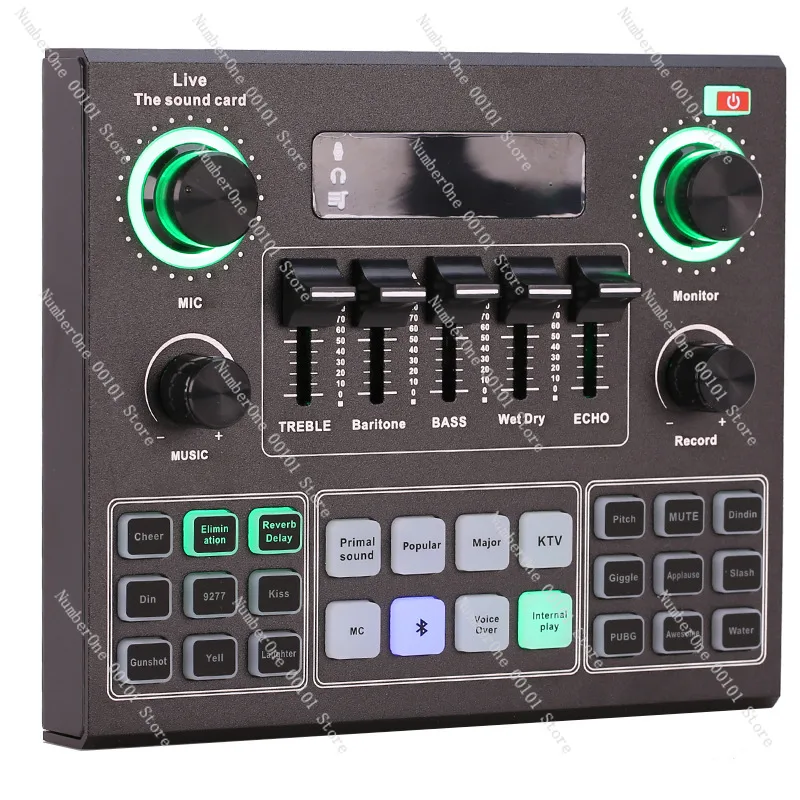 V9サウンドカードマイクセットUSBサウンドカードライブK歌 - Sound Card Usb のレビューと価格