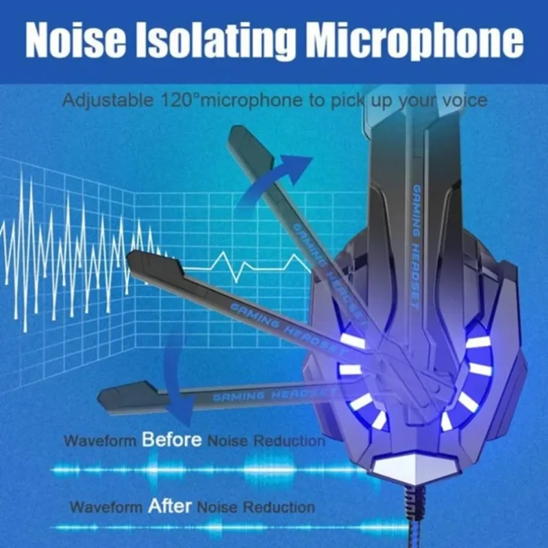 ゲーミングヘッドセット重低音ステレオ有線ヘッドフォン LED - Pc Gaming Earphones のレビューと価格