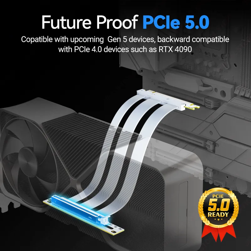 JEYI PCIe 5.0 X16 ライザーケーブル ビデオ - Pc Gaming Rtx 5090 のレビューと価格