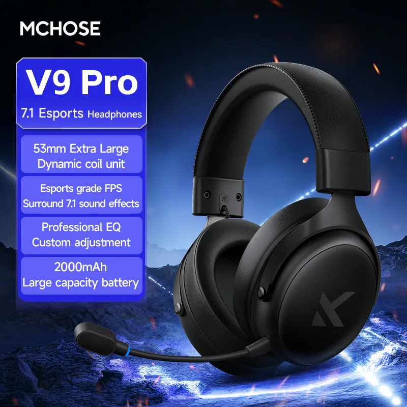 MCHOSE V9 Pro ヘッドセット マイク付き 3モー - Pc Gaming Earphones のレビューと価格
