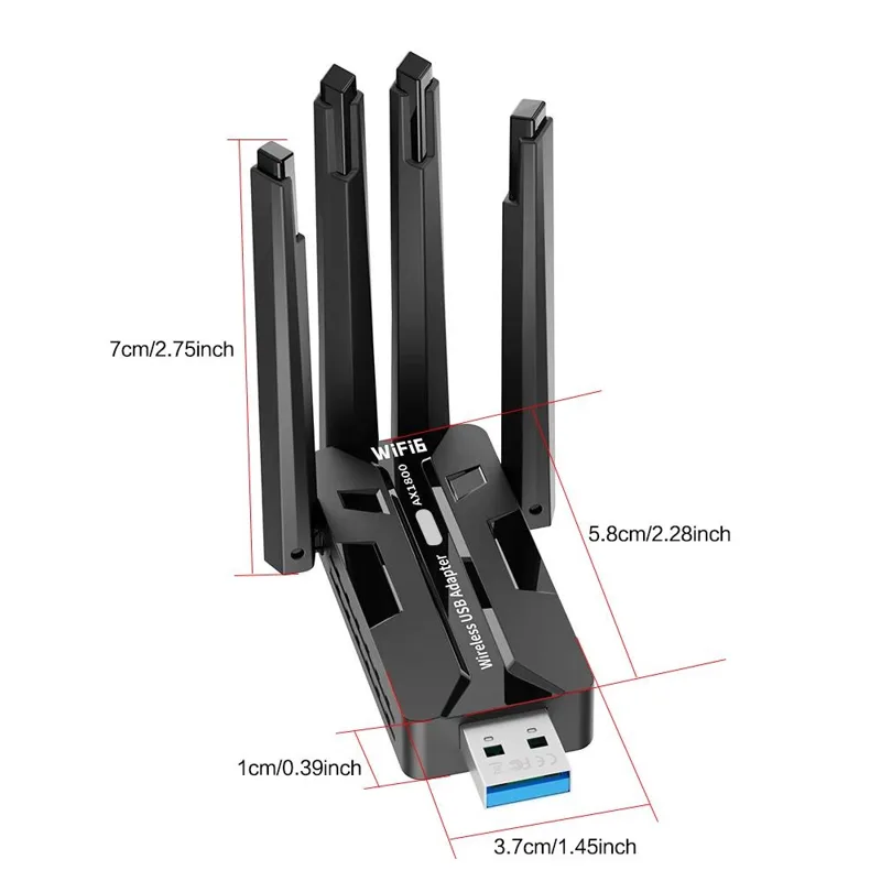 WiFi 6 USB 3.0アダプター 1800Mbps デ - Pc Gaming Graphics Card のレビューと価格