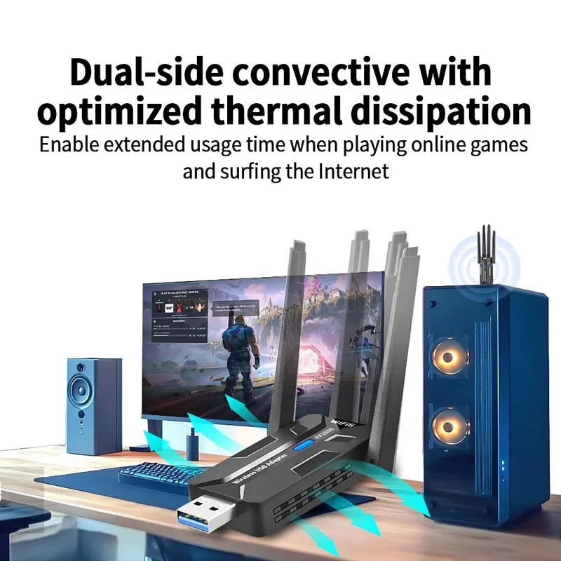 WiFi 6 USB 3.0アダプター 1800Mbps デ - Pc Gaming Graphics Card のレビューと価格