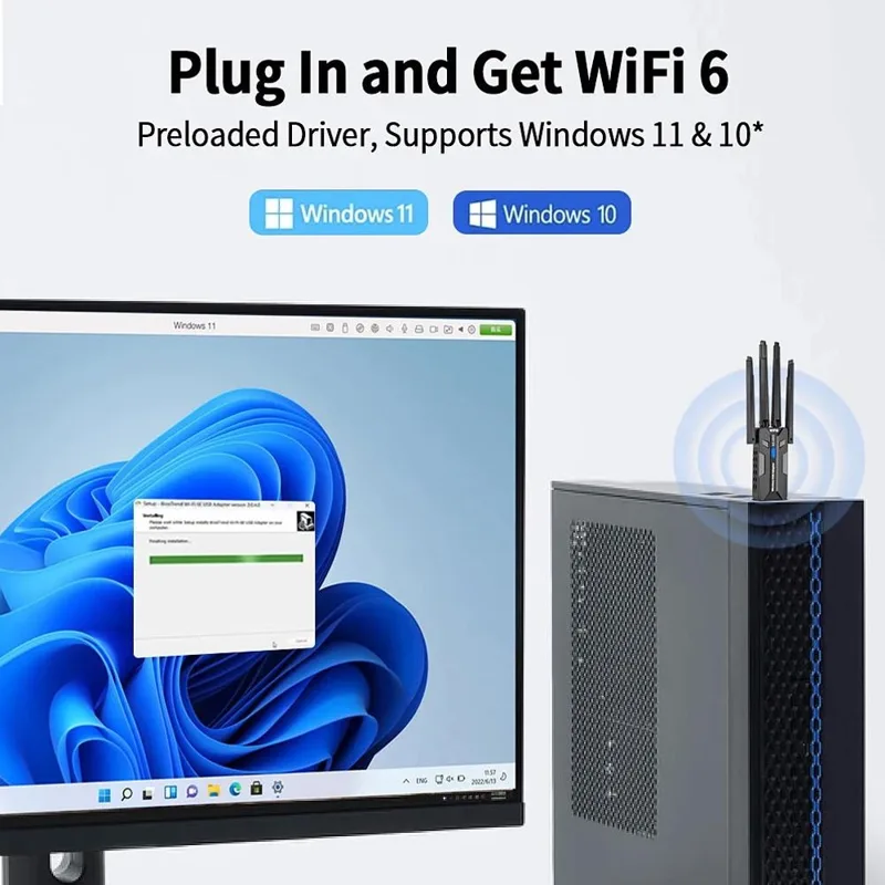 WiFi 6 USB 3.0アダプター 1800Mbps デ - Pc Gaming Graphics Card のレビューと価格