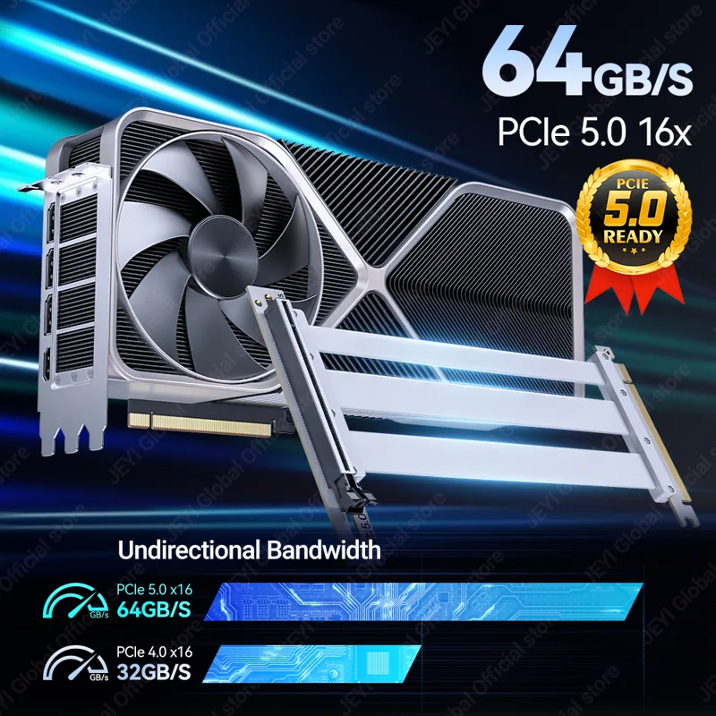 JEYI PCIe 5.0 X16 ライザー ケーブル -  - Pc Gaming Rtx 5090 のレビューと価格