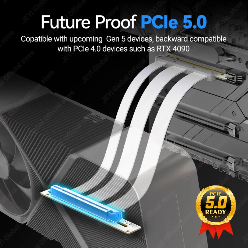 JEYI PCIe 5.0 X16 ライザー ケーブル -  - Pc Gaming Rtx 5090 のレビューと価格