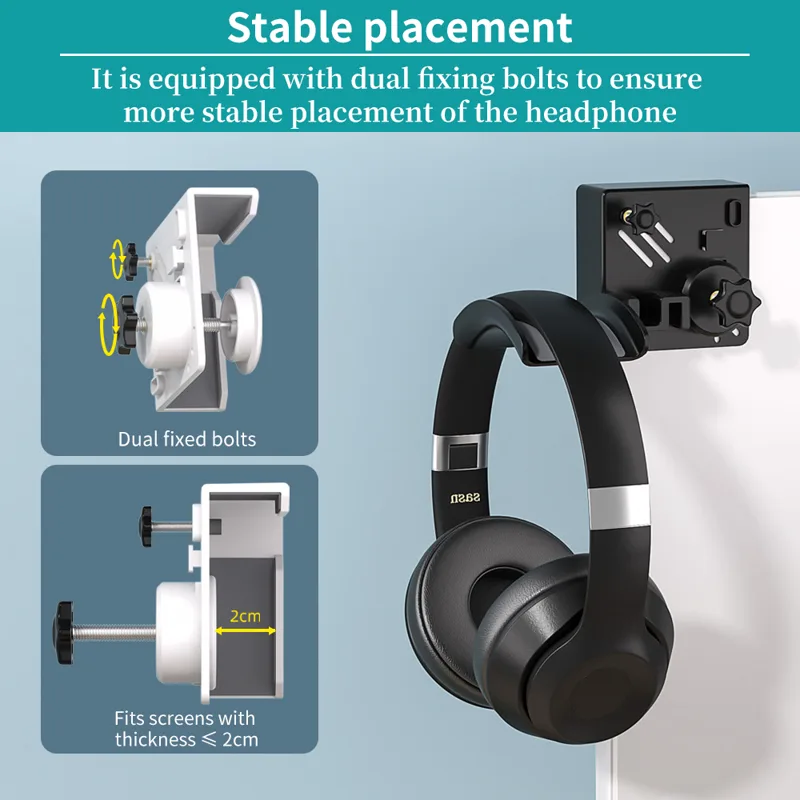 モニターヘッドフォンスタンド プラスチック製 調節可能なクラ - Pc Gaming Earphones のレビューと価格