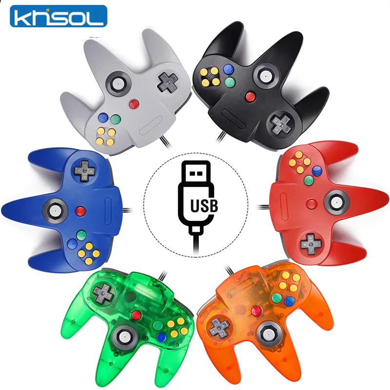 N64 コントローラクラシック USB 有線リモートゲームパ - Joystick Pc Gaming のレビューと価格