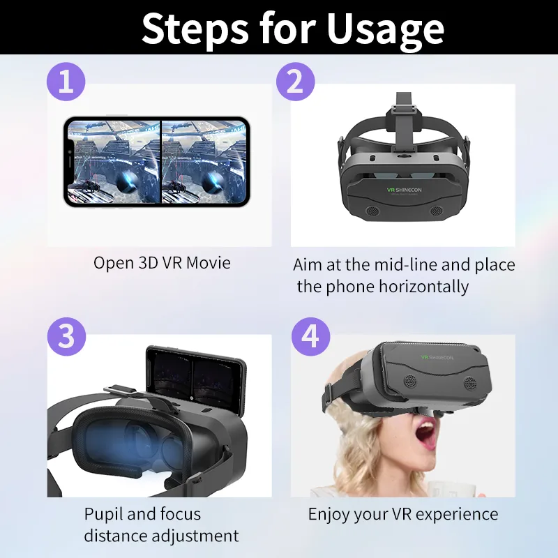 VR メガネバーチャルリアリティヘッドセット Viar デバ - Vr Headset Pc のレビューと価格