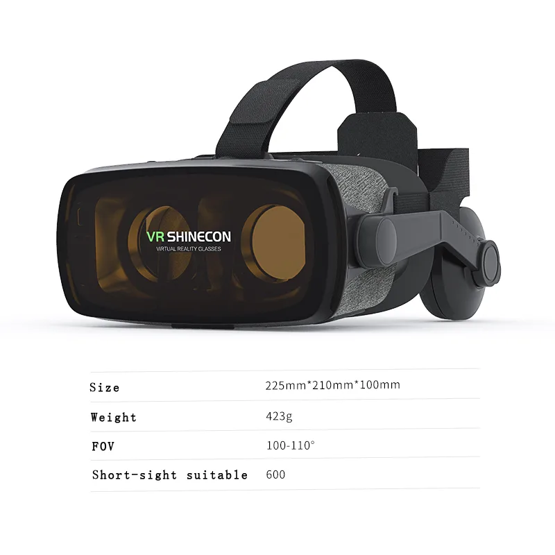 VR Shinecon Casque Viar 3D メガネ - Vr Headset Pc のレビューと価格