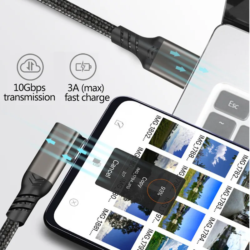 USB 3.2 Gen 2 エルボ 10Gbps ケーブル  - Vr Headset Pc のレビューと価格