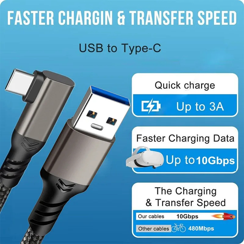 USB 3.2 Gen 2 エルボ 10Gbps ケーブル  - Vr Headset Pc のレビューと価格